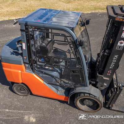 toyota forklift cab enclosure with windows