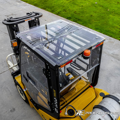Yale 70UX forklift roof and rear windshield