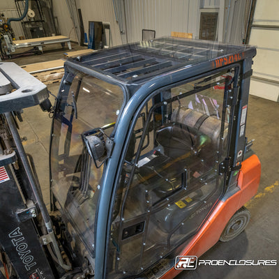 Toyota Forklift roof with doors and windshield