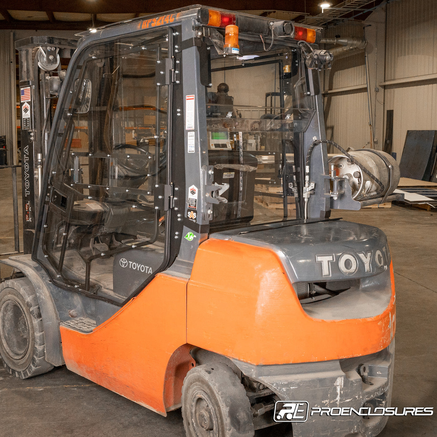 Toyota Forklift rear windshield and door