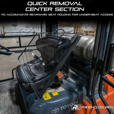 Toyota Forklift rear windshield quick removal