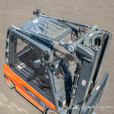 Linde Forklift cab enclosure roof view