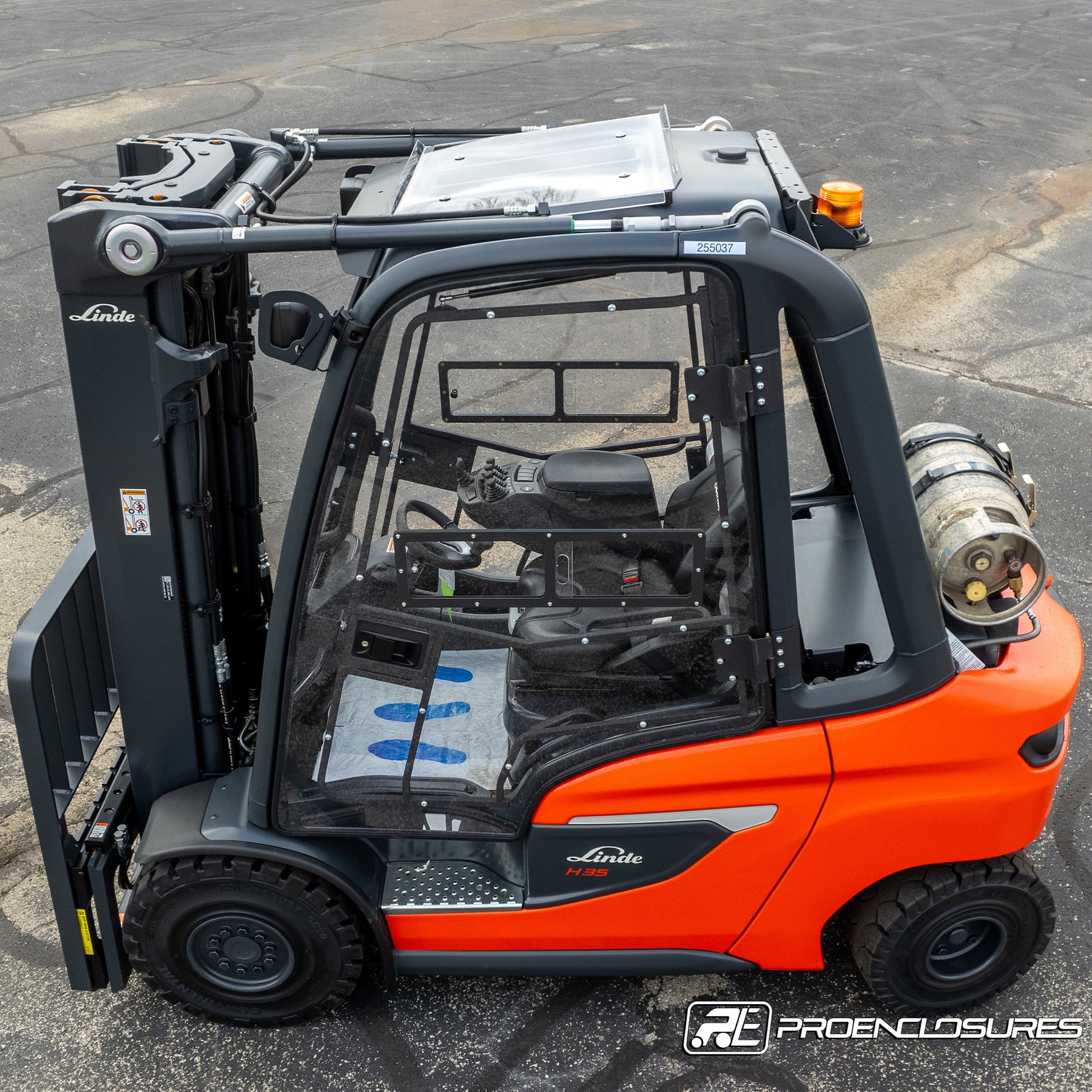 Linde Forklift Roof ProEnclosures linde-forklift-roof-proenclosures