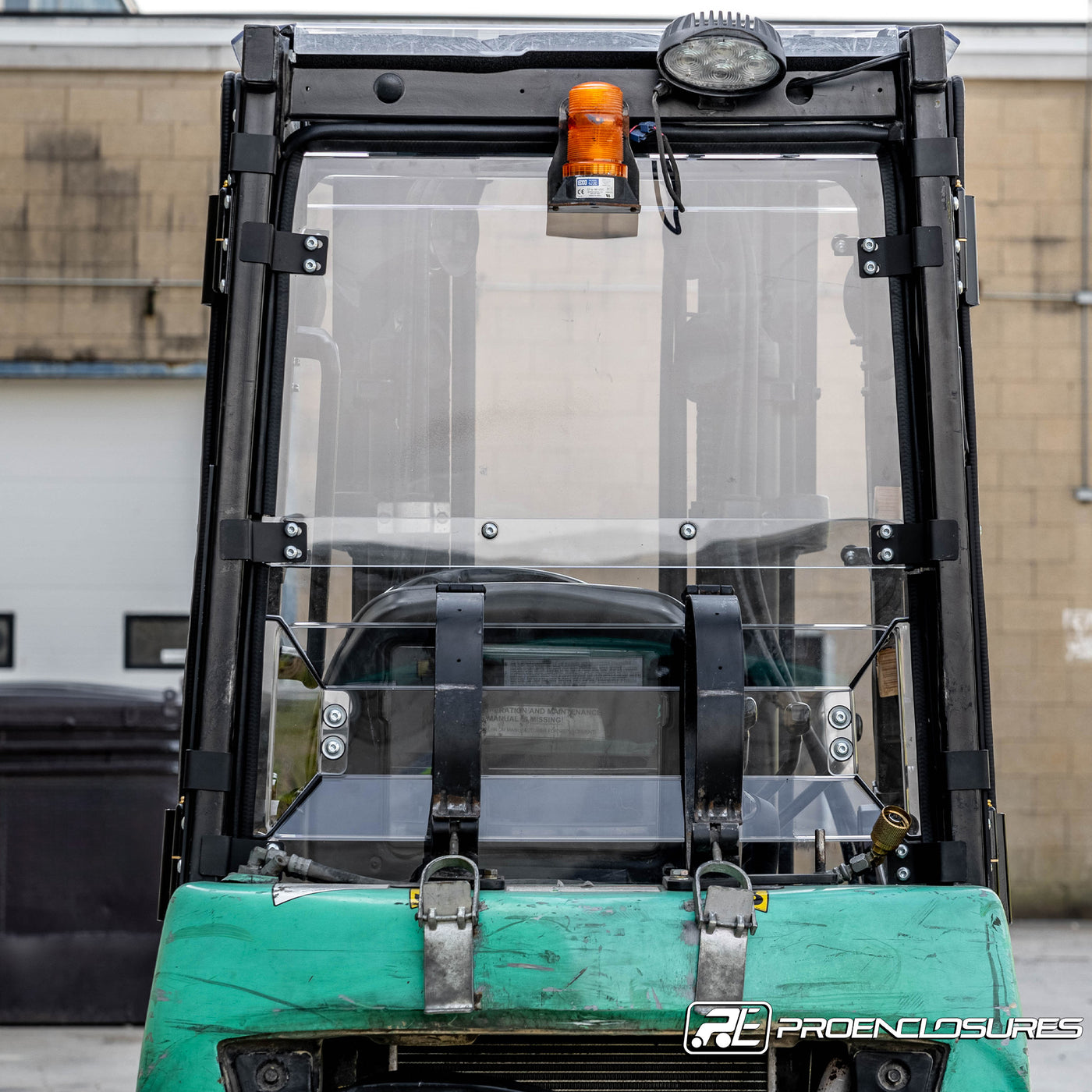 Mitsubishi forklift rear windshield no propane