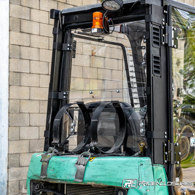 Mitsubishi forklift rear windshield no propane tank