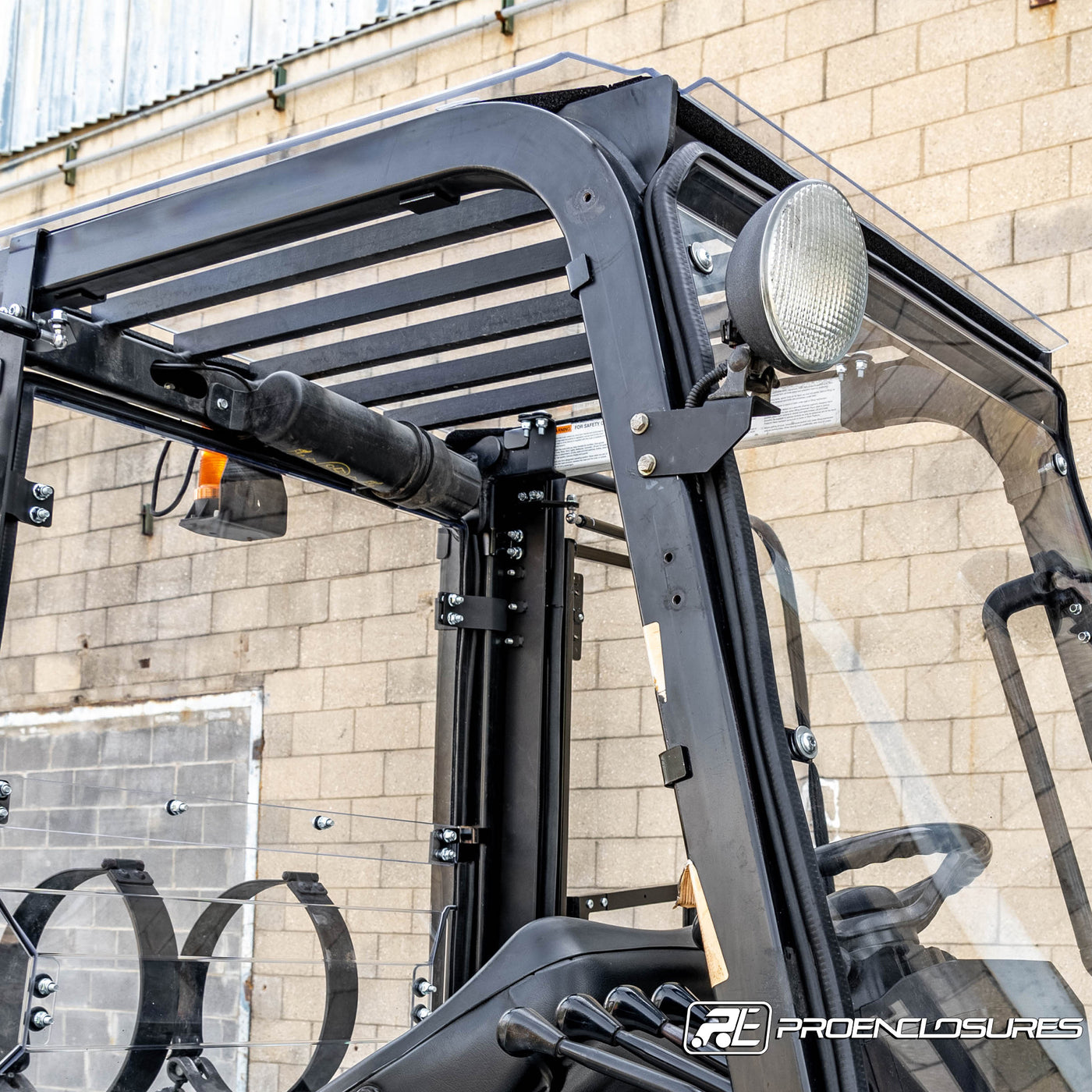 Mitsubishi forklift windshield and roof with lights