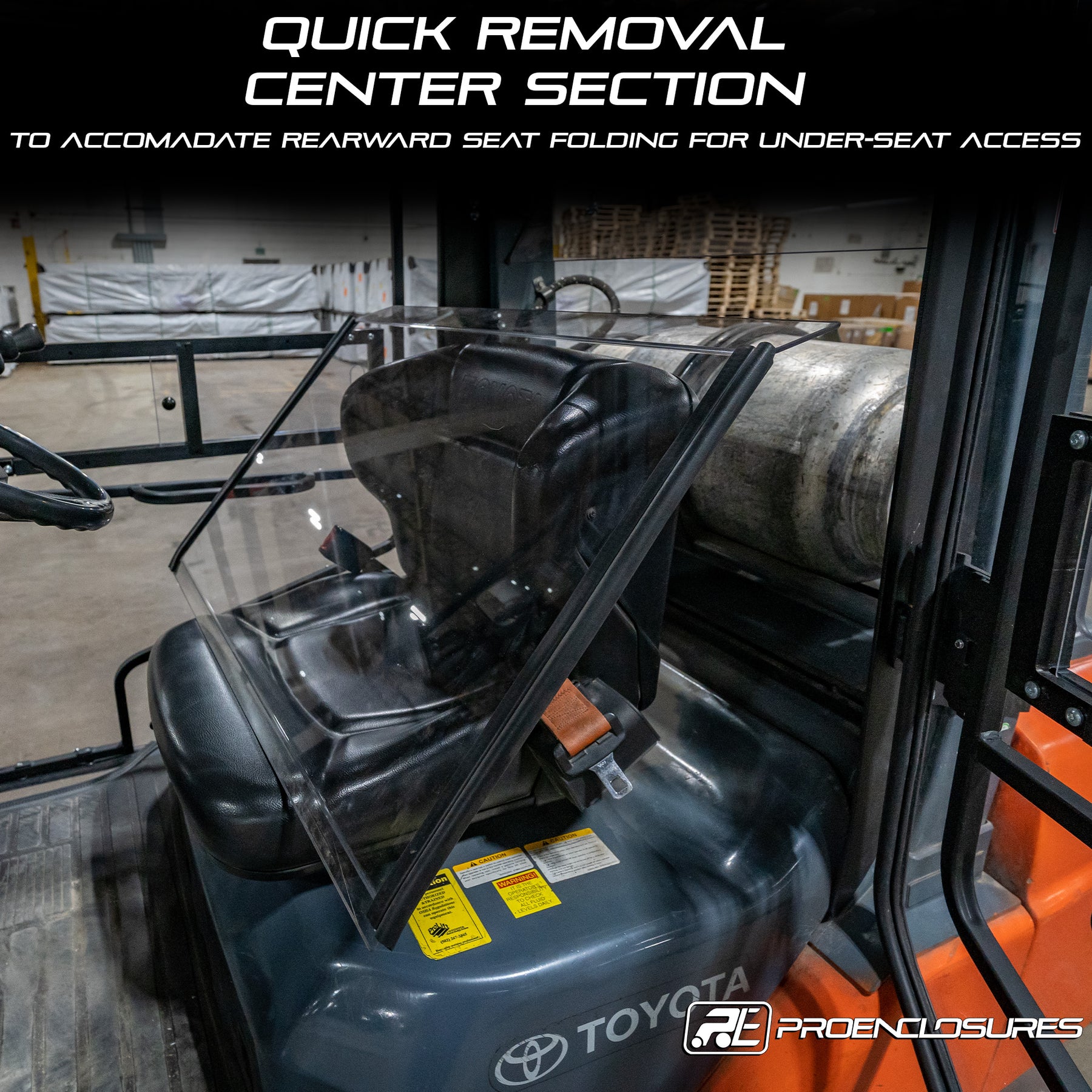 Toyota Forklift Rear Windshield – ProEnclosures